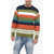 DSQUARED2 Wool-Blended Fuzzy Pullover With Striped Pattern Multicolor