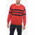 DSQUARED2 Jaquard Wool Sweater With Logo Lettering Red