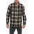 DSQUARED2 Flannel Shirt With Lettering Print Brown