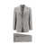 Lardini Wool and mohair suit with iconic brooch Grey