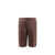 HEVO Linen bermuda shorts with pinces Brown