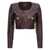 Chloe Leather cropped jacket Brown