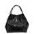 Ermanno Scervino Crocodile print leather shopping bag Black