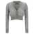 Ermanno Scervino Logo embroidery cropped cardigan Gray