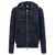 BERLUTI 'Classic Scritto' hooded cardigan Blue