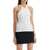 COURRÈGES Ribbed Tank Top With Zipper On The Neckline HERITAGE WHITE