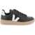 VEJA Leather V-12 Sneakers BLACK WHITE DUNE