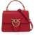 Pinko Love One Top Handle Mini Light Bag ROSSO-ANTIQUE GOLD