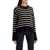 Lisa Yang Striped Cashmere Sony Pullover Sweater BLACK/SAND STRIPES