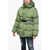 DSQUARED2 Turtleneck Down Jacket With Logoed Belt Green