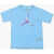 Nike Air Jordan Solid Color Crew-Neck T-Shirt With Gradient Print Light Blue