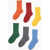 Nike Air Jordan Stretch Long 6 Pairs Socks Set Multicolor