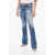 DSQUARED2 Mid-Waisted Slim Fit Denims With Flared Hem 23Cm Blue