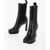 Off-White Leather Sponge Chelsea Booties 12Cm Black