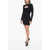 DSQUARED2 Ribbed Knitted Minidress With Cut-Out Black