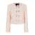 ROTATE Birger Christensen Pink Cropped Jacket With Jewel Buttons In Tweed Woman PINK