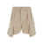 CULTURA Beige Cargo Bermuda Shorts With Logo Patch In Denim Man Beige