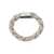 Isabel Marant Silver Colored Twisted Bracelet With Rhinestones In Metal Woman GREY