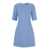 Dolce & Gabbana Light Blue Midi Fit And Flare Dress In Wool Woman BLUE