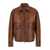 Golden Goose Brown Zip-Up Jacket In Leather Man BROWN