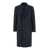 Lardini Blue Single-Breasted Coat With Notched Revers In Wool Blend Man BLUE