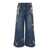 JUUN.J Blue Wide Jeans With Distressed Effect In Denim Man BLUE