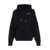 Off-White Black Hoodie With Flower Arrow Print In Jersey Man Black