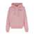 Off-White Pink Hoodie With Flower Arrow Print In Jersey Man PINK