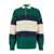 AUTRY Green Long Sleeve Striped Polo Shirt With Logo In Fabric Man GREEN