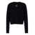 Rick Owens 'Tommy' Crop Black Sweater With V Neck Man Black