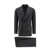 Tagliatore Virgin wool blend suit with peak lapel Black