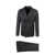 Tagliatore Virgin wool suit with peak lapel Black