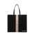 Palm Angels Canvas shoulder bag with iconic frontal band Black