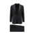 Tagliatore Virgin wool suit with satin profiles Black