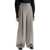 Brunello Cucinelli Wide Virgin Wool Pinstripe Trousers TAUPE/TABACCO