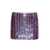 THE ATTICO 'Rue' Purple Low Waisted Miniskirt With Rectangular Mirror Sequins In Techno Jersey Woman PURPLE