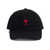 AMI Paris AMI Paris Ami De Coeur Cotton Baseball Cap Black