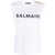 Balmain Balmain Logo Orgnanic Cotton Top WHITE