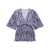 Ganni Ganni Pleated Georgette V-Neck Flounce Blouse Purple