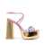 HAUS OF HONEY Haus Of Honey Wannabe Mirror Leather Sandals Gold