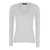 Fabiana Filippi White Long Sleeve Top With Rhinestone In Stretch Cotton Woman WHITE