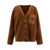 MCM Mcm "Monogram" Cardigan-Style Fleece Jacket BROWN