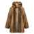 B&B COUTURE 'Rothko' faux fur coat Brown