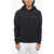 Off-White Brushed Cotton Hoodie With Jewels Black