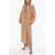 THE GARMENT Solid Color Bruxelles Double-Breasted Coat With Fringes Beige