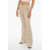 COURRÈGES Solid Color Twill Flared Pants Beige