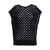 Kangra SLEEVELESS CREW NECK SWEATER MESH +SEQUINS Black  