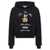 Moschino 'Antica Pellicceria' cropped hoodie Black