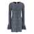 ROTATE Birger Christensen Mini Blue Backless Dress With All-Over Sequins Woman Purple