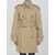 Burberry Raincoat With Check Collar Beige